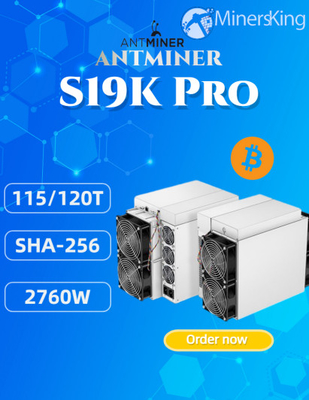 Bitmain S19k Pro BTC Asic Miner 115th/S बिटकॉइन एसिक मशीन