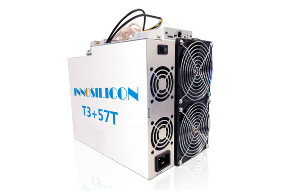2 फैन BTC एसिक माइनर Innosilicon T3+ 57T SHA 256 Algorithm Miner 3300W