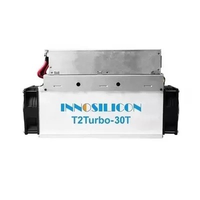 2200W एसिक माइनर सेकेंड हैंड इनोसिलिकॉन T2T 30TH / S SHA256 फास्ट बिटकॉइन माइनर